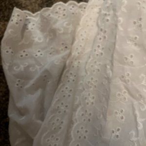 White Queen Size Eyelet Dust Ruffle